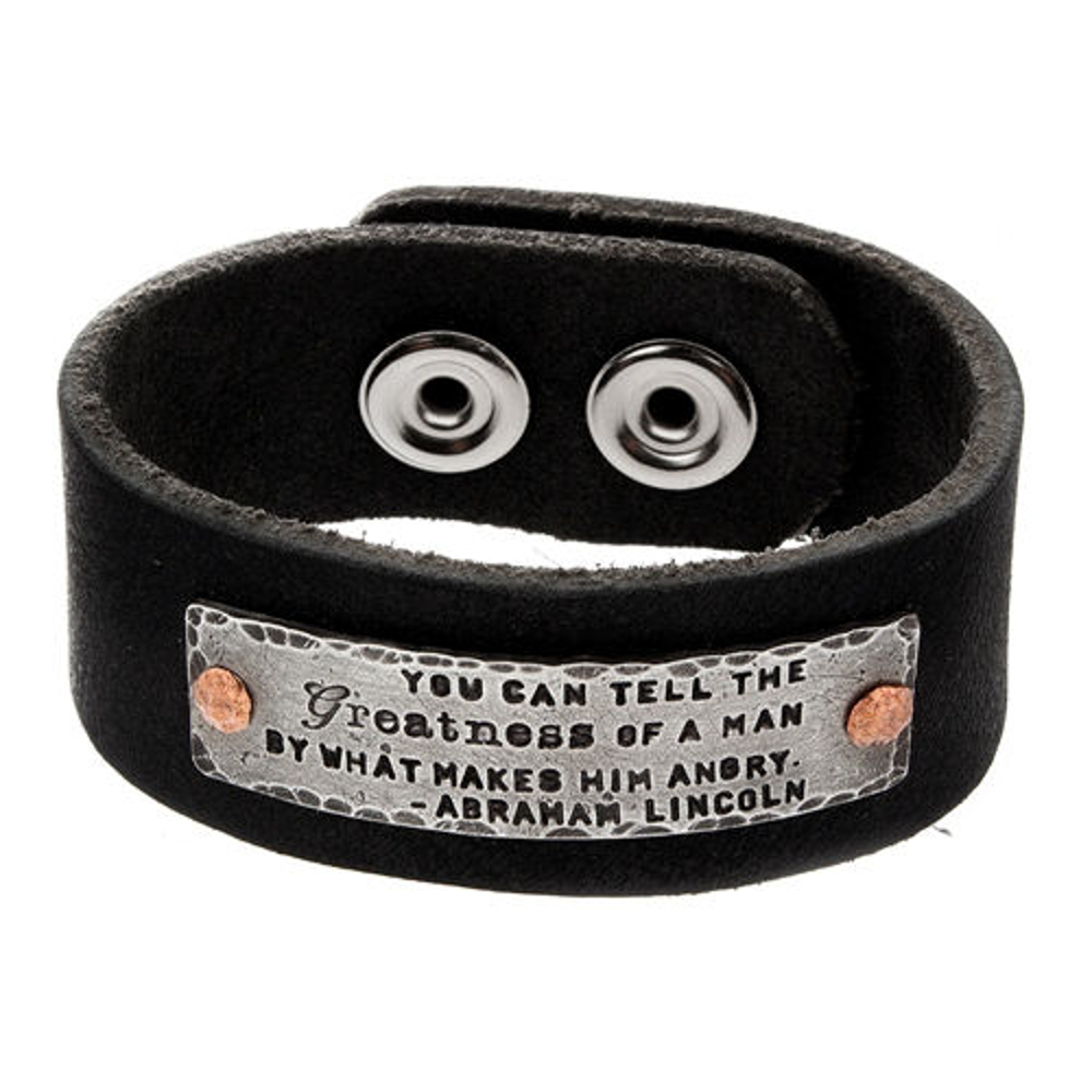 Picture of Leather Snap Cuff Bracelet Greatness of Man 