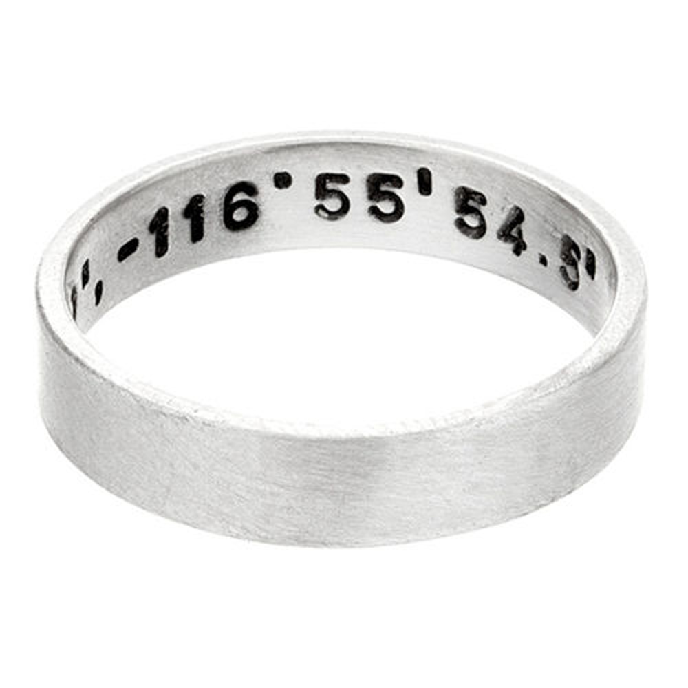 Picture of Silver GPS Coordinates Ring