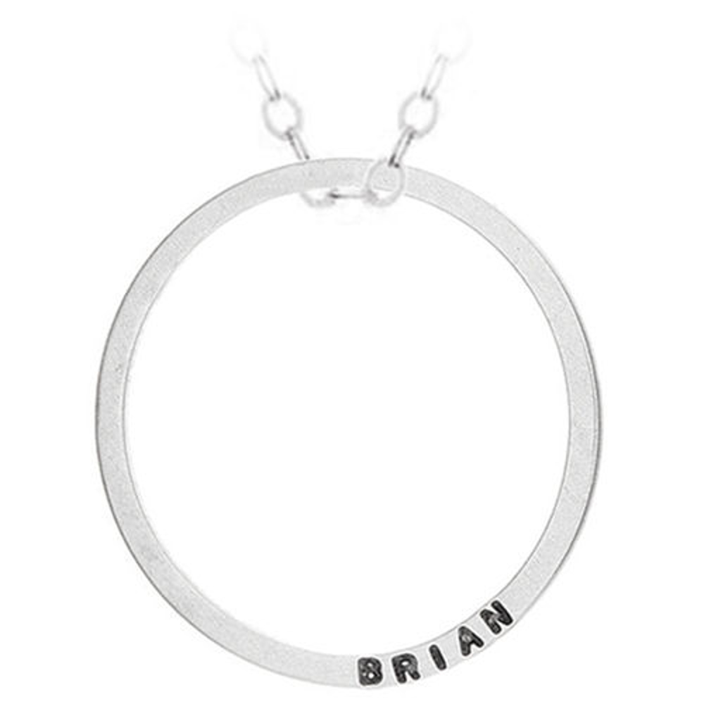 Picture of Silver Skinny Washer Name Charm