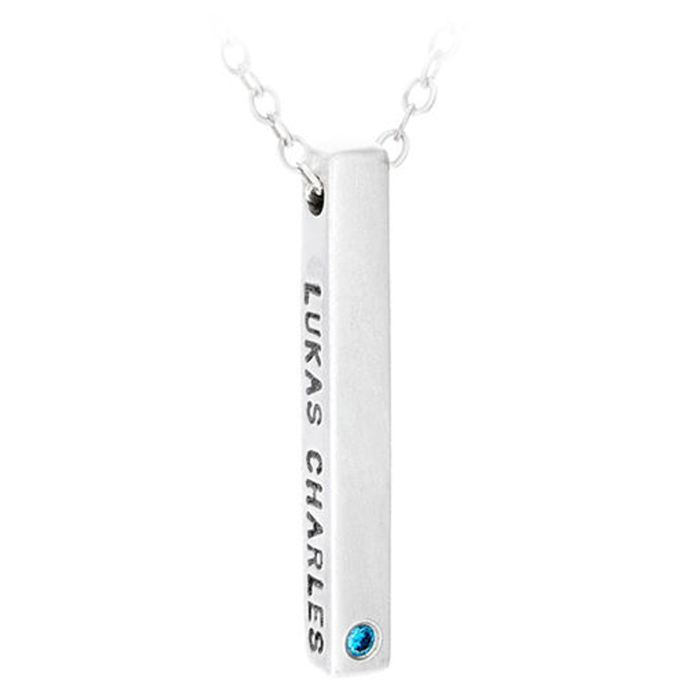 Picture of Silver 1.25" Square Bar Name Charm