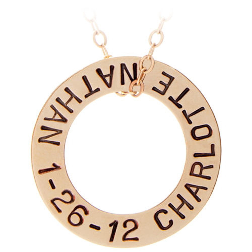 Picture of 14k Gold Wide Washer Necklace