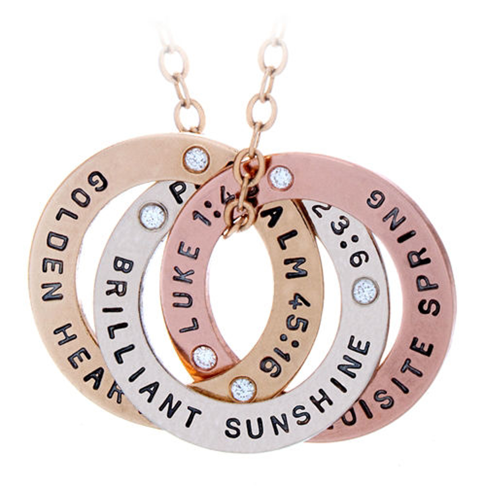 Picture of Three Rings Gold Necklace