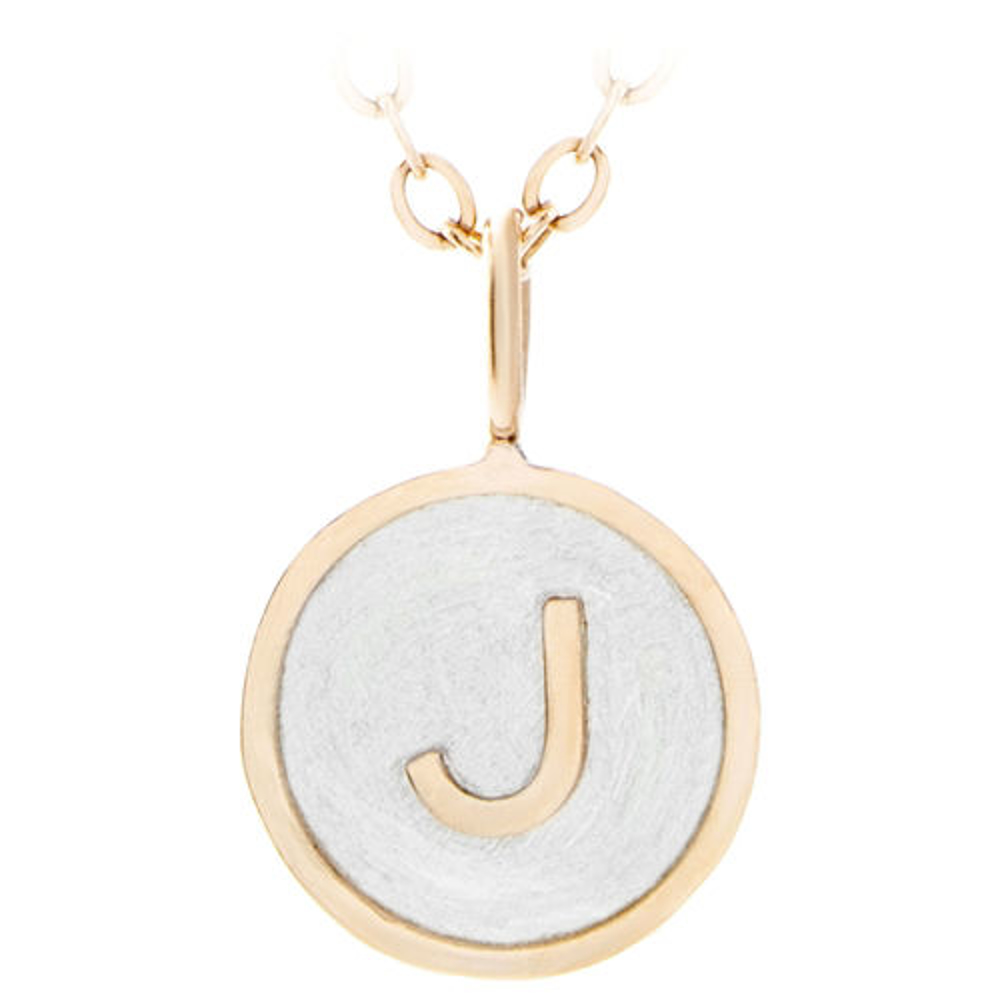 Picture of Mixed Metal 3D Initial Necklace