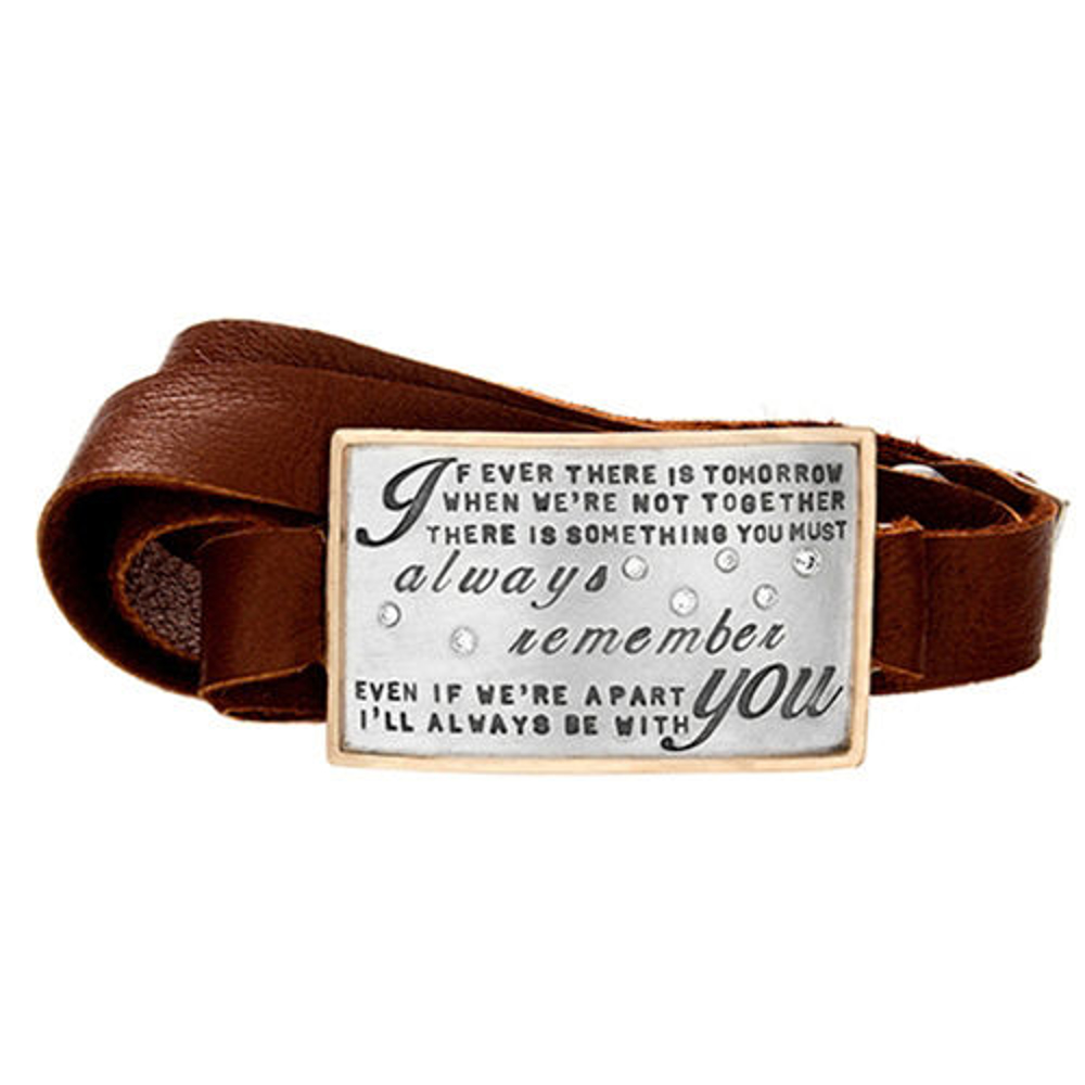 Picture of Silver with 14k Gold Rim I Always Remember You Wrap Bracelet