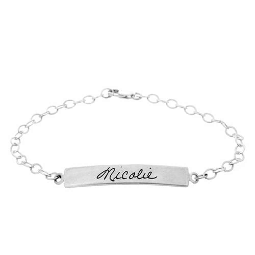 Picture of Engraved Silver ID Bracelet