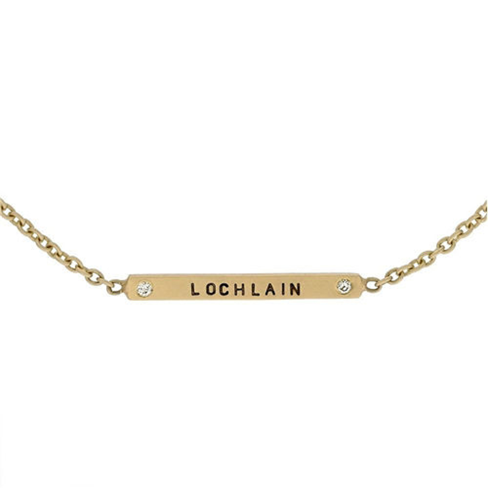 Picture of Gold ID Bracelet with Genuine Diamonds