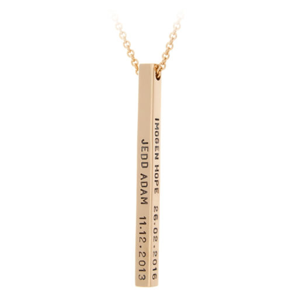 Picture of 14k Gold Long Square Bar