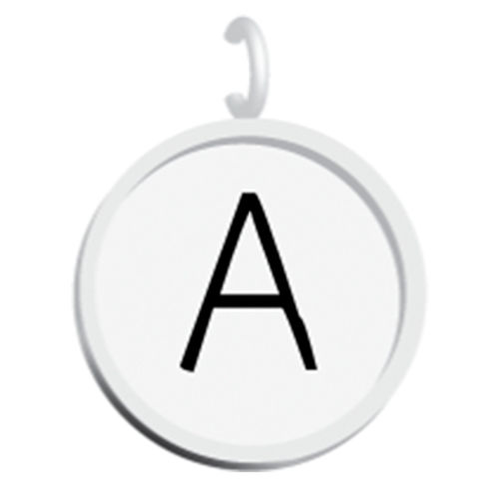 Picture of Silver 1" Initial Charm