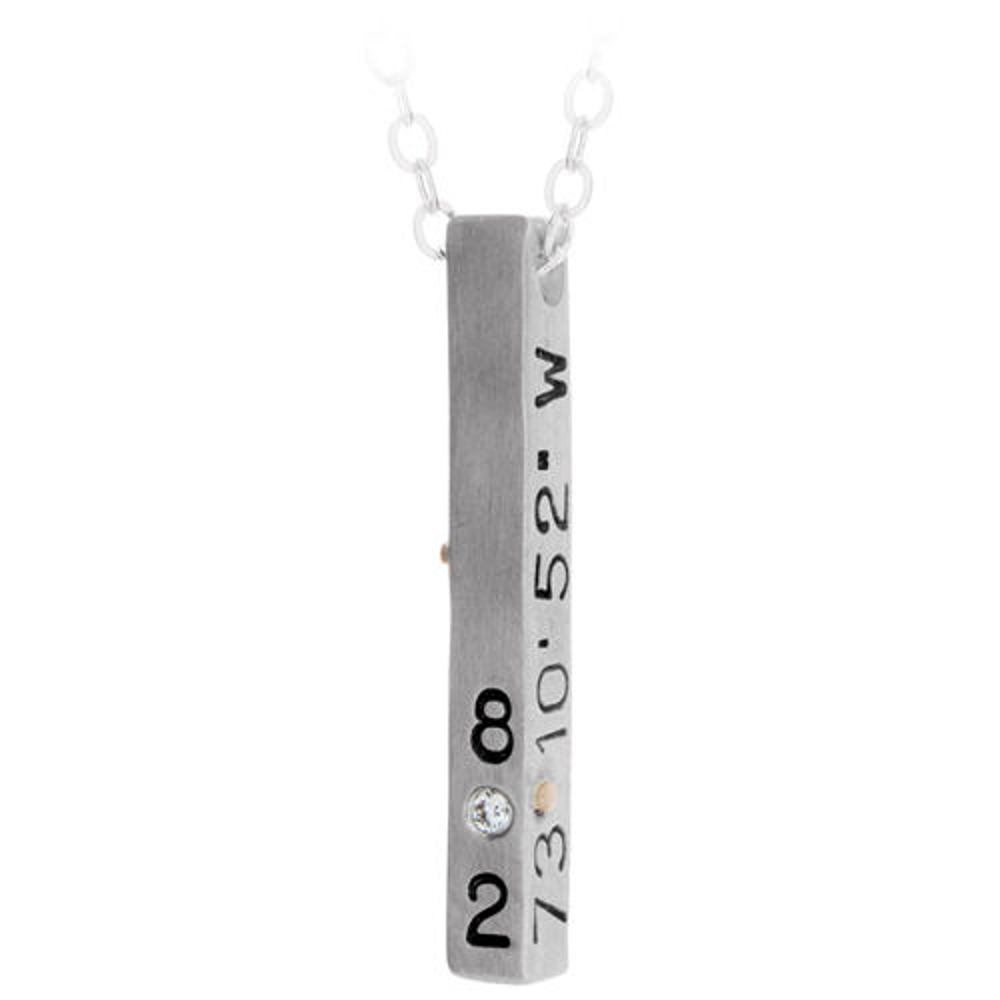 Picture of Silver 1.25" Square Bar Charm