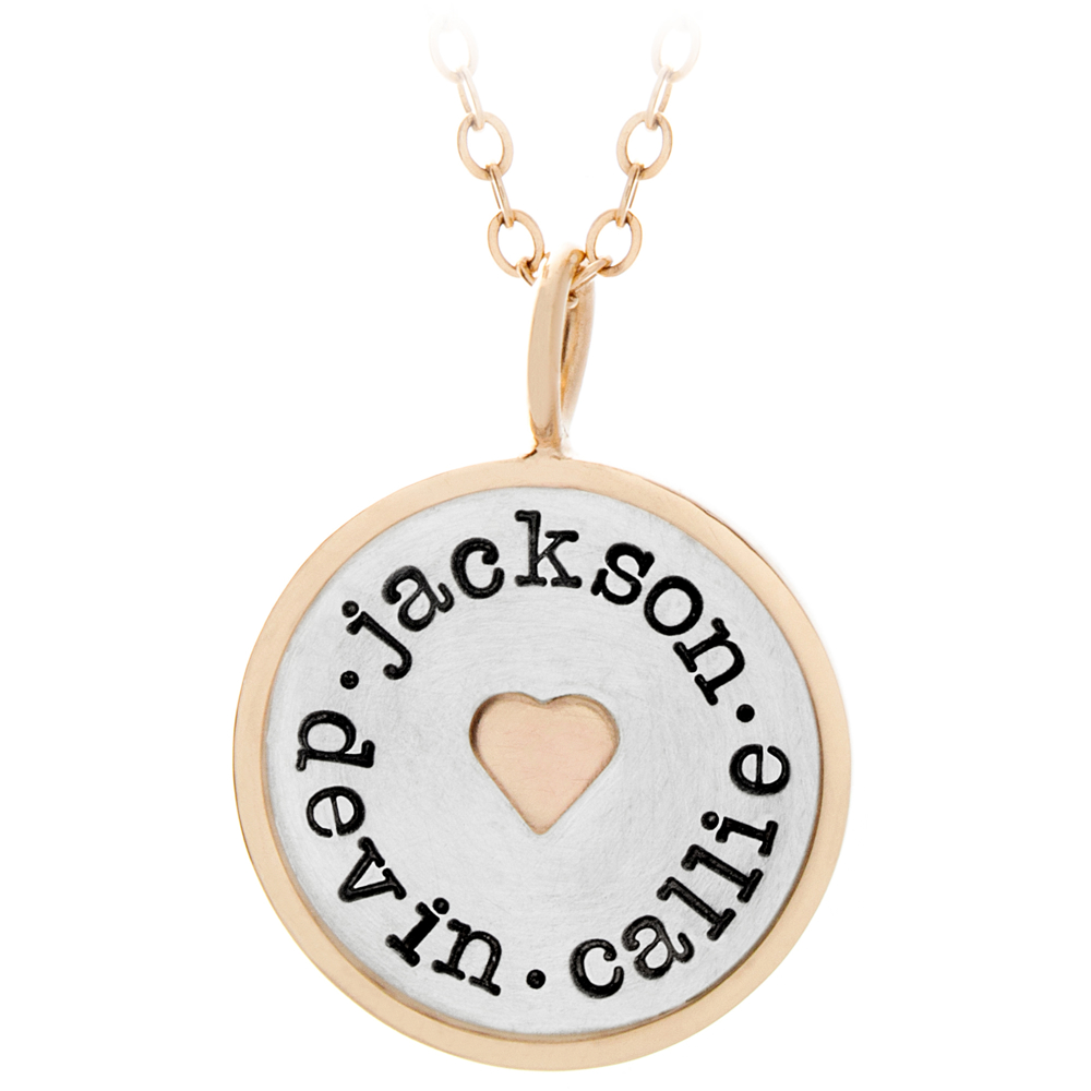 Kids Names on Silver Charm