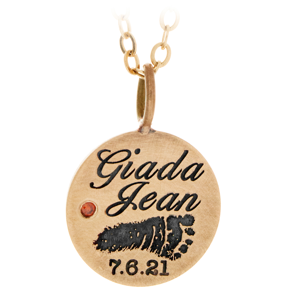 Baby Footprint Charm - Personalized Gift for Moms & Grandmas