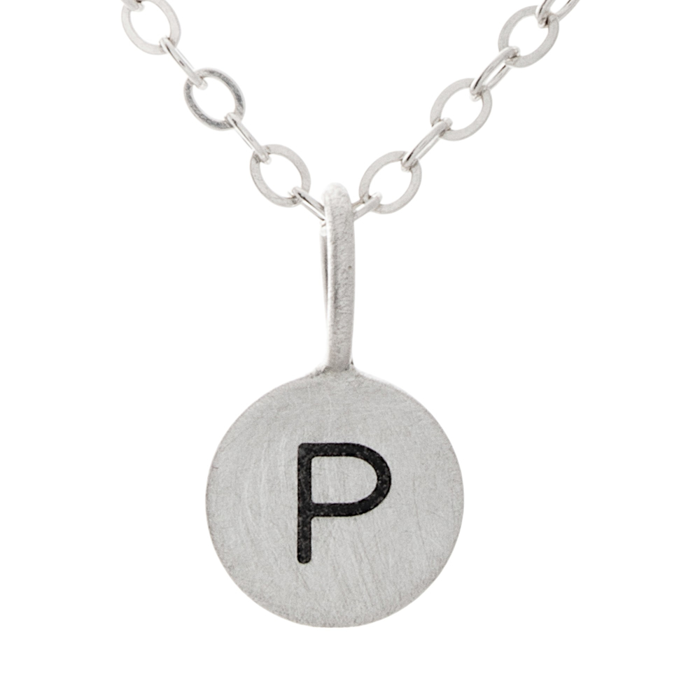 Silver Initial Charm Necklace