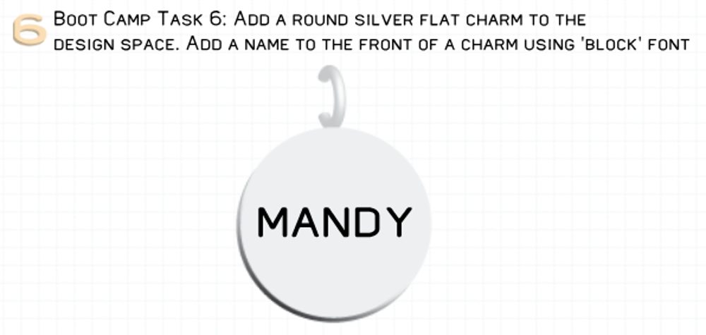 Picture of Task 6 - Add a name to a charm