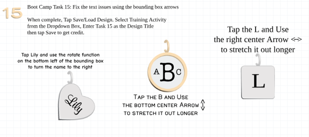 Picture of Task 15 - Text box arrows
