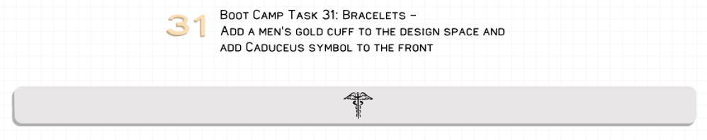 Picture of Task 31 - Add men's cuff and caduceus symbol