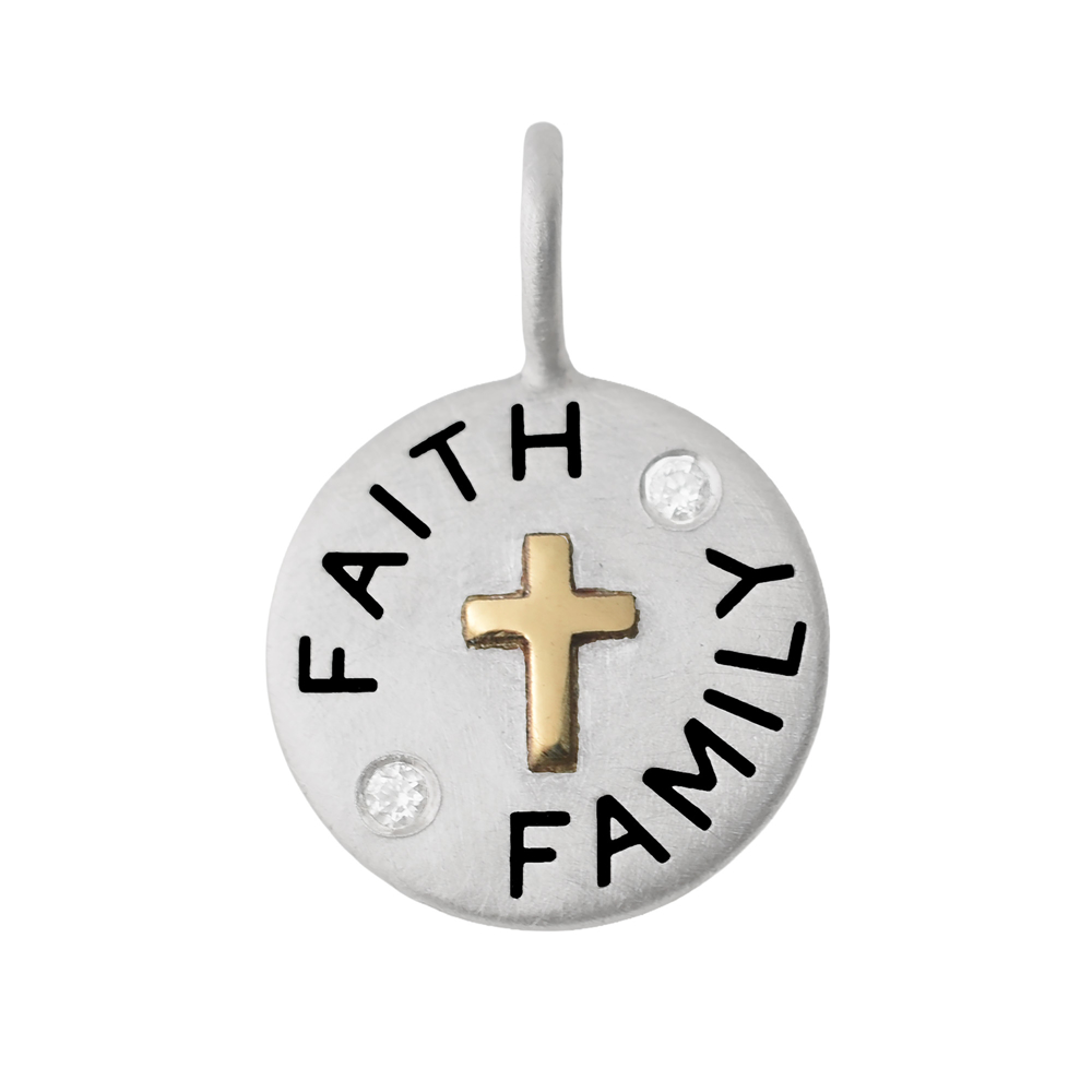 Picture of Silver Faith Family with 14K Gold Cross